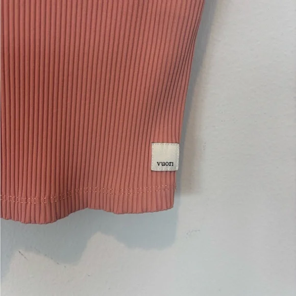 Vuori Cove Cinnamon Crop Ribbed Tank Top XS - Picture 5 of 6